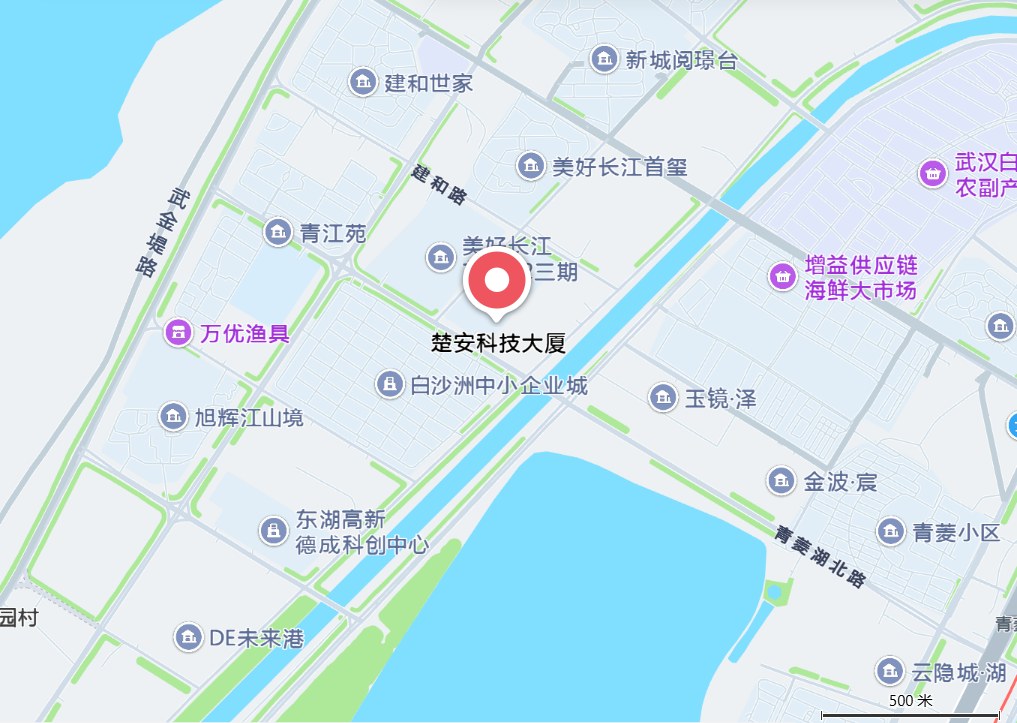 楚安科技大厦周边街道示意图（高德地图）