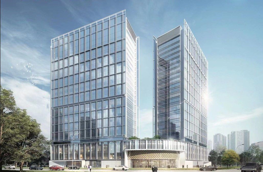 楚安科技产业园 A、B 两栋全玻璃幕墙楼宇